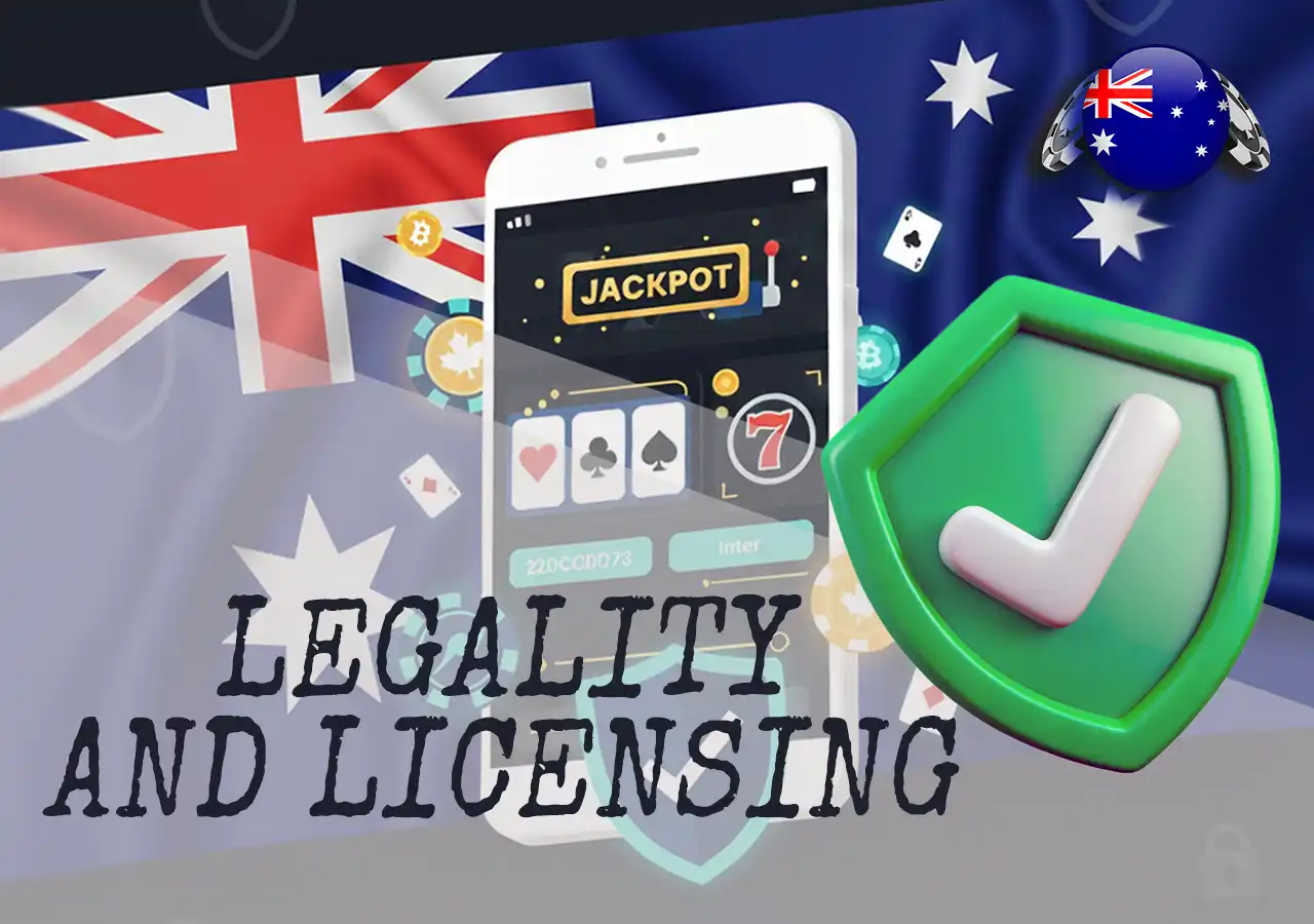 Australian gambling license and security icons